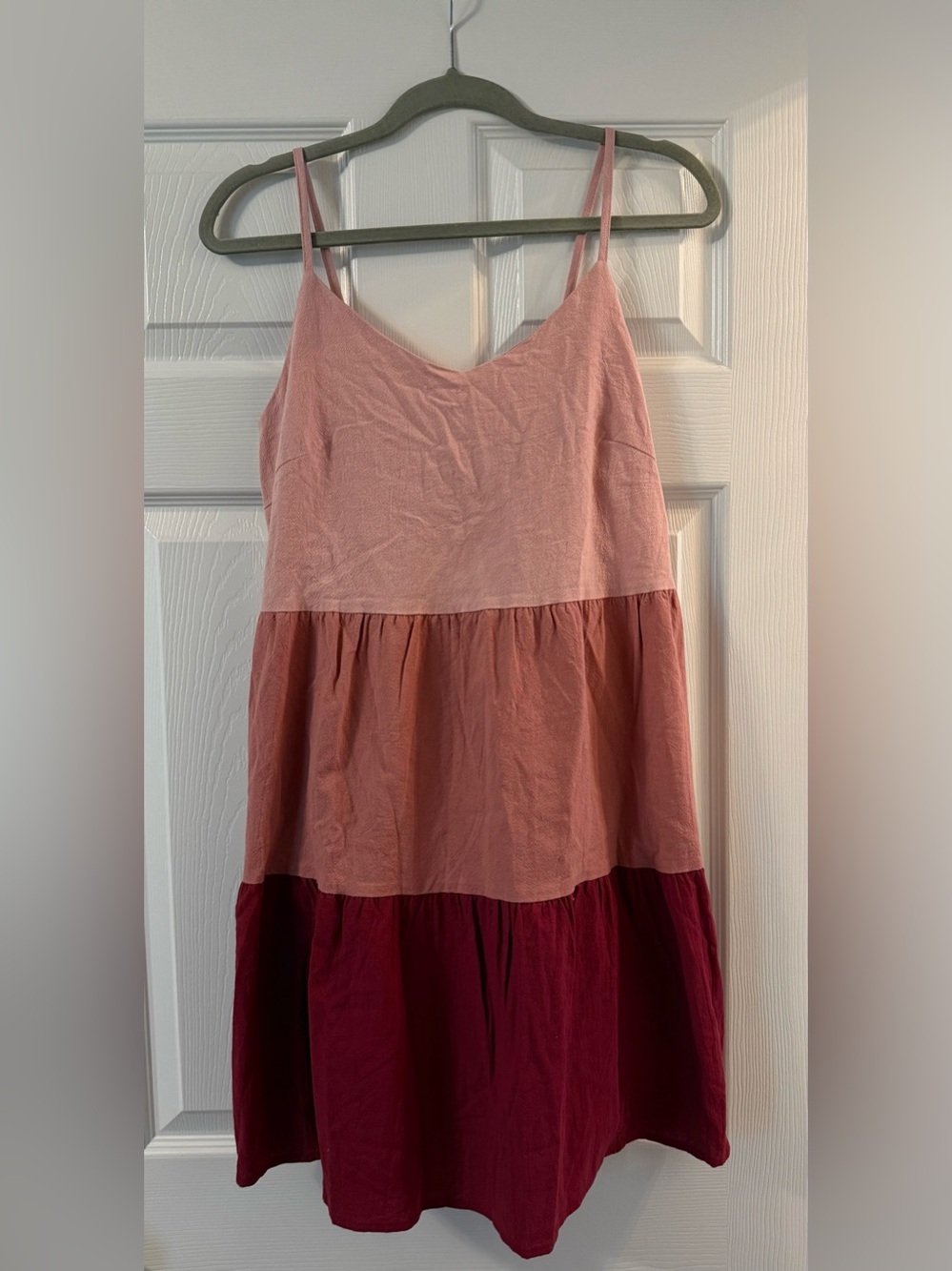 SHEIN Pink Tiered Dress - Light Pink, Dusty Rose, Burgundy